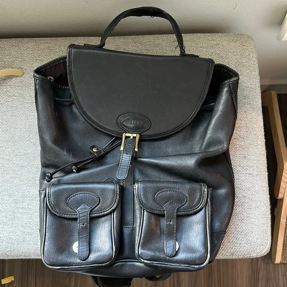 Vintage Bally Backpack Authentic BALLY Vintage Leather Backpack Bag (Black) | eBay main image 4